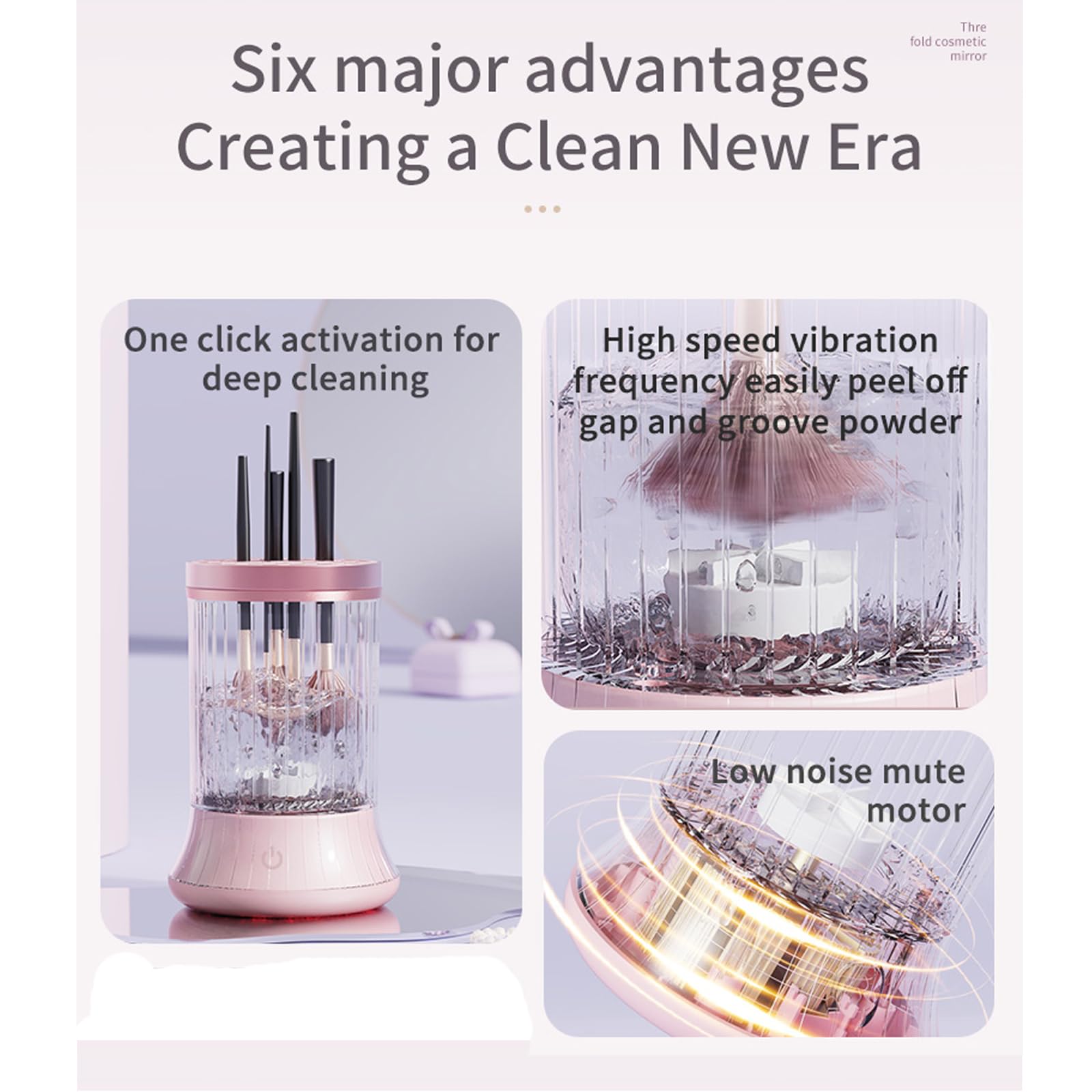 GOLIKEE brush cleaner with 7000rpm motor demonstrates thorough cleaning for bristles.