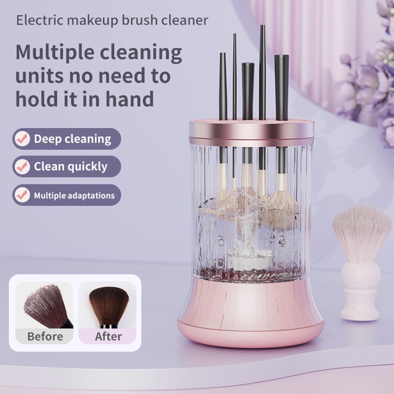 GOLIKEE compact design saves counter space for home or on-the-go routines.