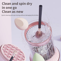 GOLIKEE electric makeup brush cleaner machine automatic operation supports effortless cleaning for brushes.