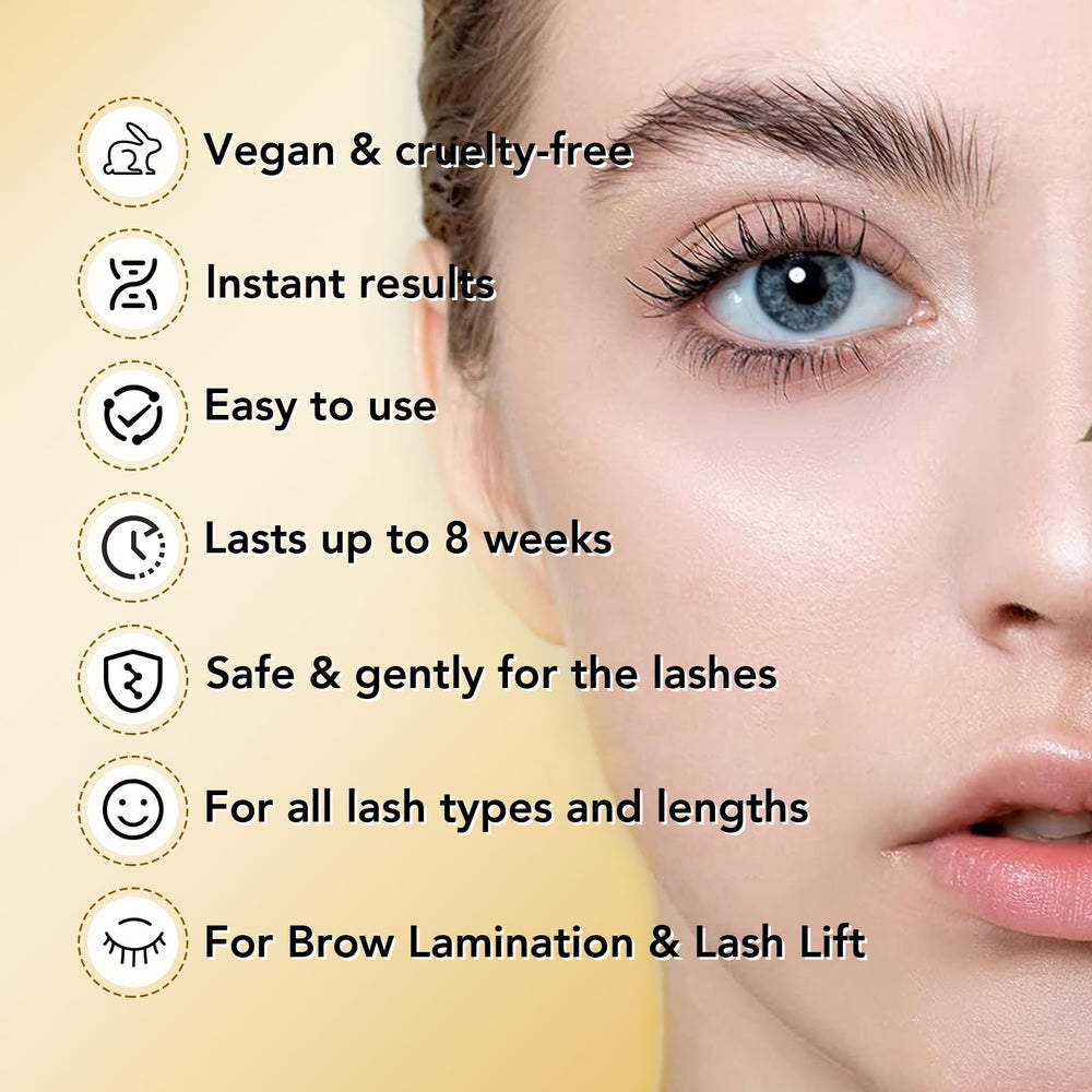 GOLLEE gentle formula hypoallergenic for sensitive eyes during lash lift