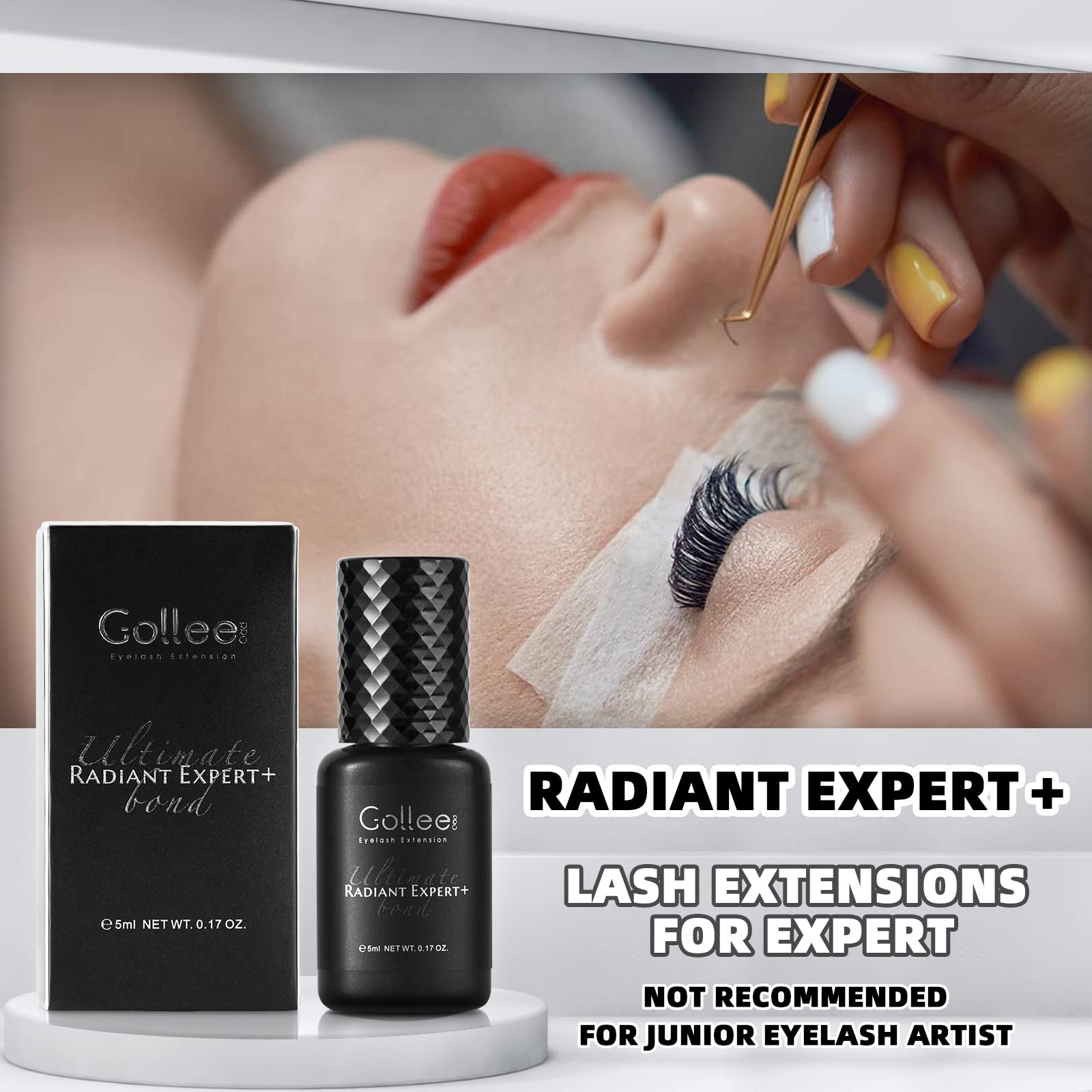 GOLLEEPRO black adhesive close-up highlighting strong bond