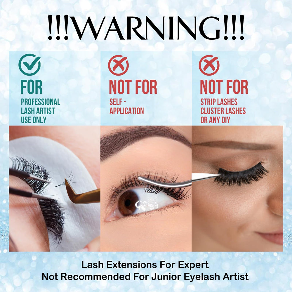 GOLLEEPRO eyelash-extension glue label for safe salon use