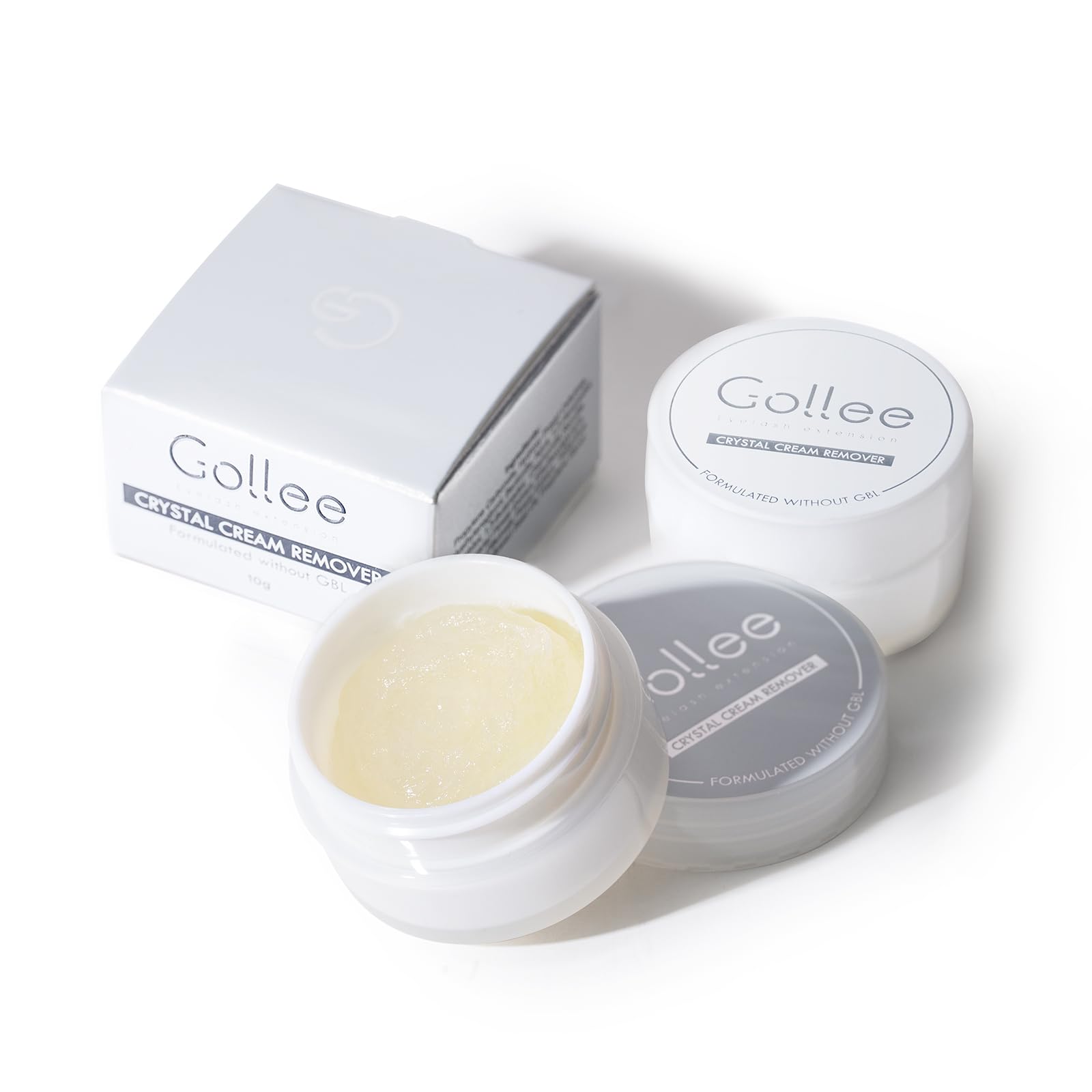 GOLLEEPRO eyelash remover packaging signals professional-grade formula for safe salon use.
