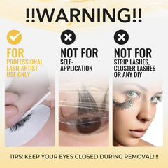 GOLLEEPRO eyelash remover tube application near lashes enables precise, controlled use.
