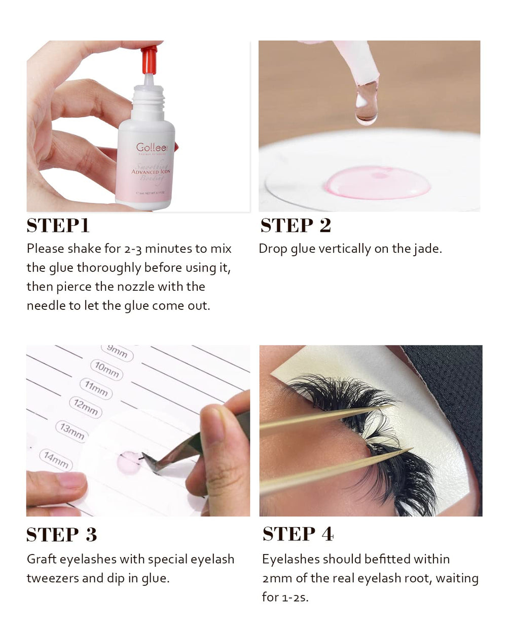 GOLLEEPRO lash glue maintains performance in humid conditions up to 65% RH.