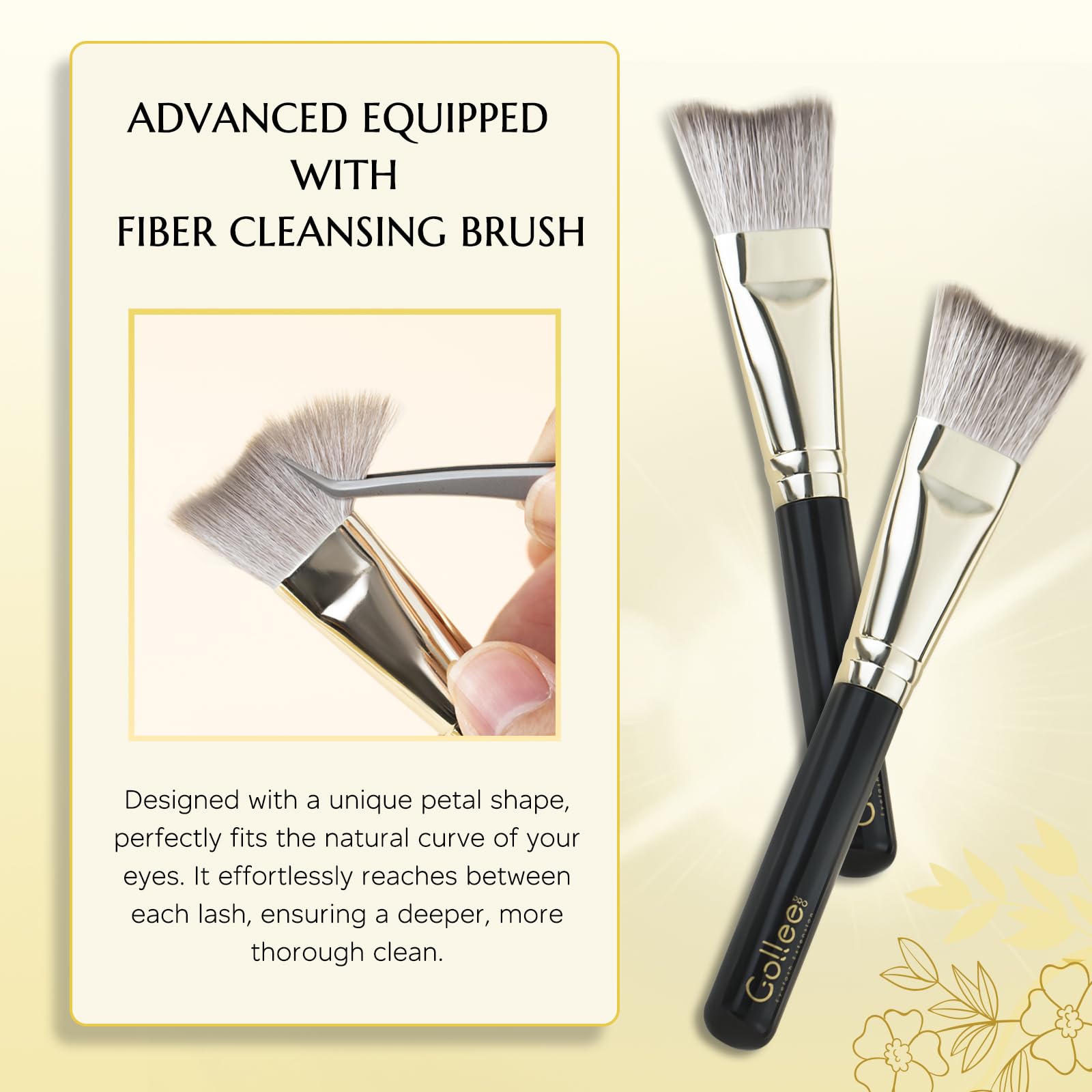 GOLLEEPRO Lash Shampoo foam-lather on lashes demonstrating gentle cleansing