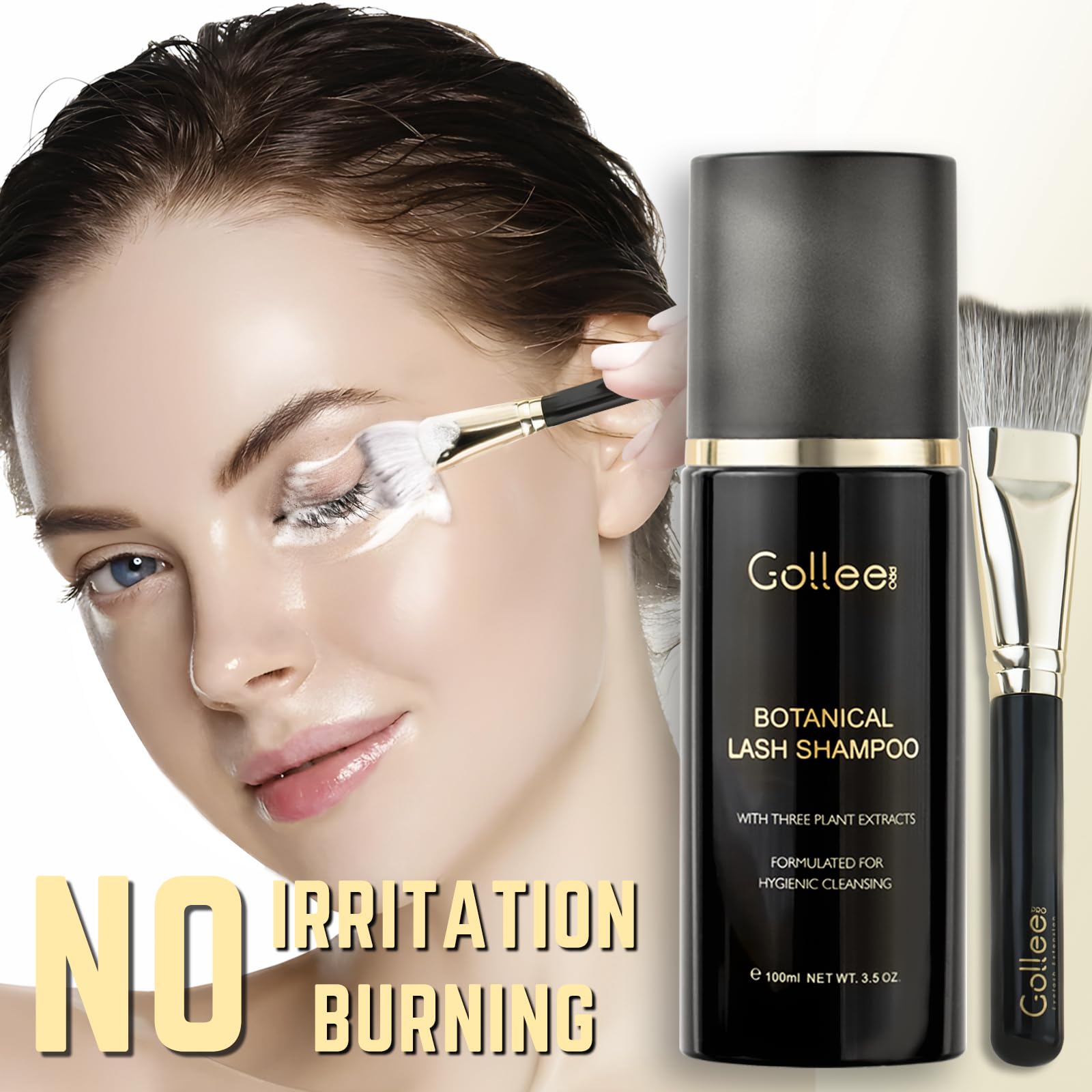 GOLLEEPRO Lash Shampoo vegan cruelty-free badge signaling ethical care