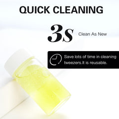 GOLLEEPRO sponge ball cleaner shows gentle agitation for residue-free tweezers