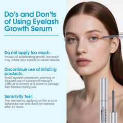 GOLRISEN applicator brushing along upper lash line before bedtime.