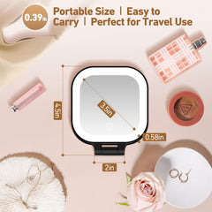 GOMIPURU travel mirror with 30x magnification for precise grooming tasks.