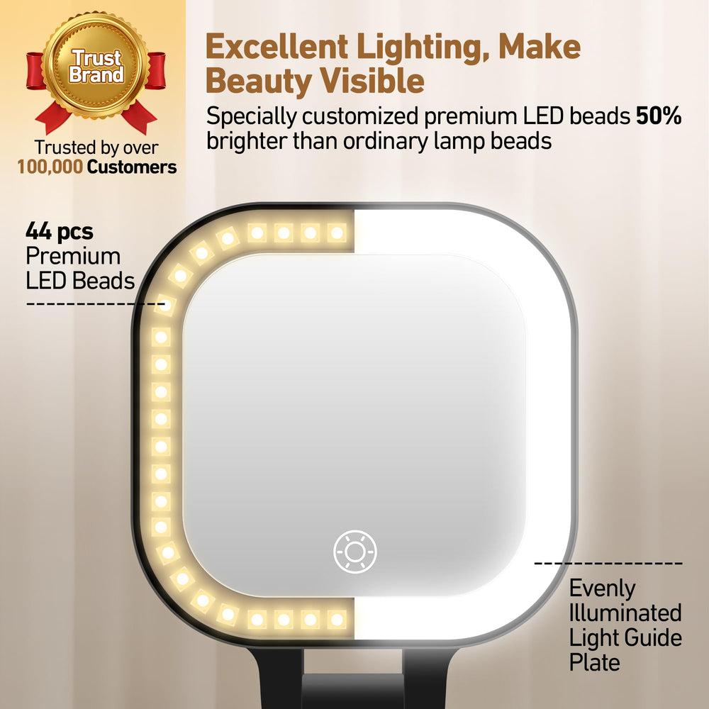 GOMIPURU compact mirror used as desktop, handheld, or wall-hung vanity.