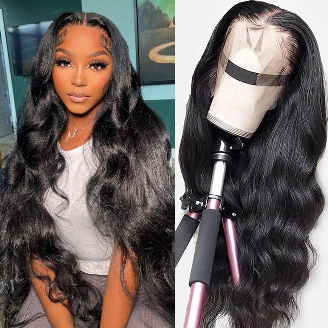 GOMOST body wave lace front wig in Brazilian virgin hair for natural fullness