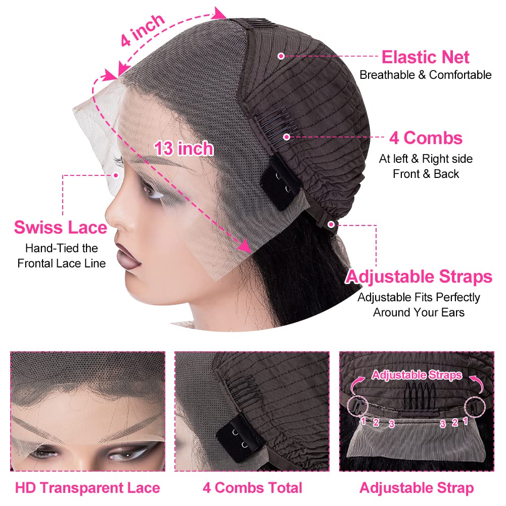 GOMOST medium-cap wig with 4 combs and adjustable straps