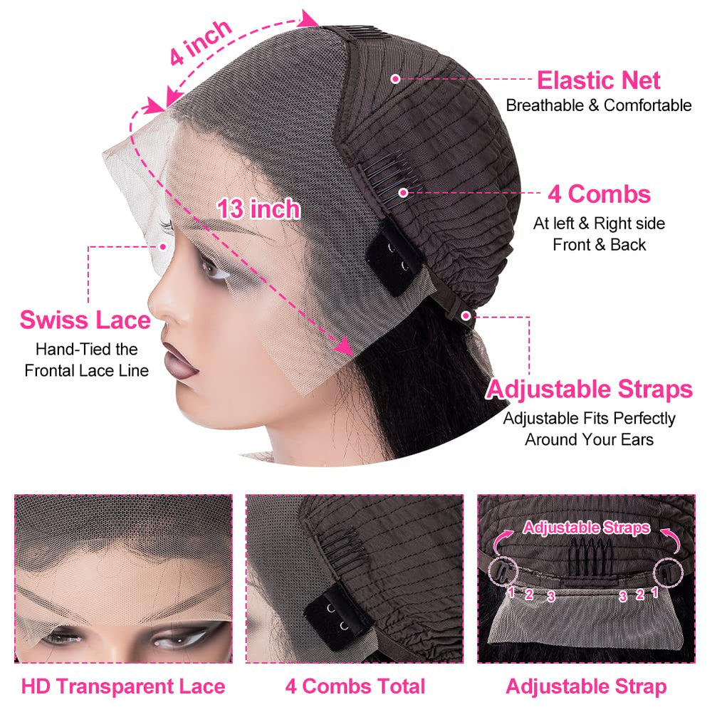 GOMOST medium-cap wig with 4 combs and adjustable straps
