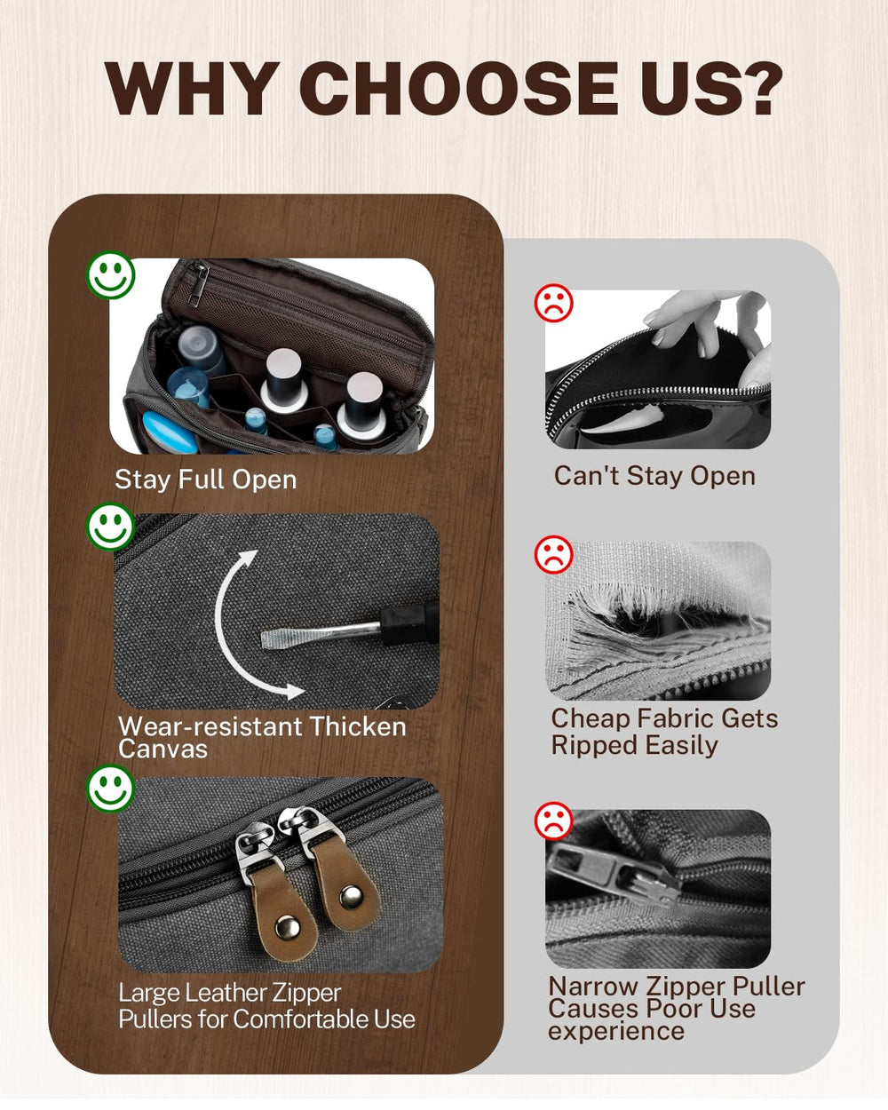 Gonex multi-function travel bag doubles as makeup or grooming kit.