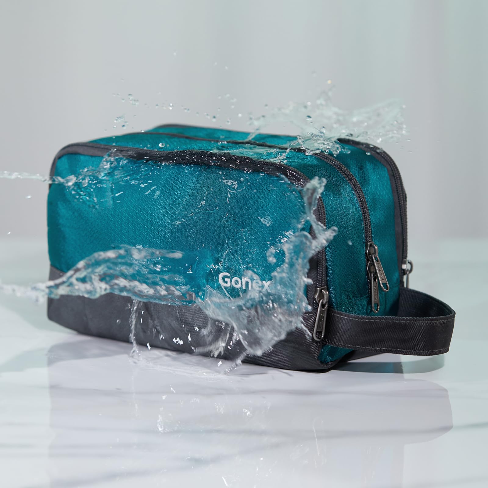 Gonex organized compartments with mesh pouch keep small toiletries visible and breathable.