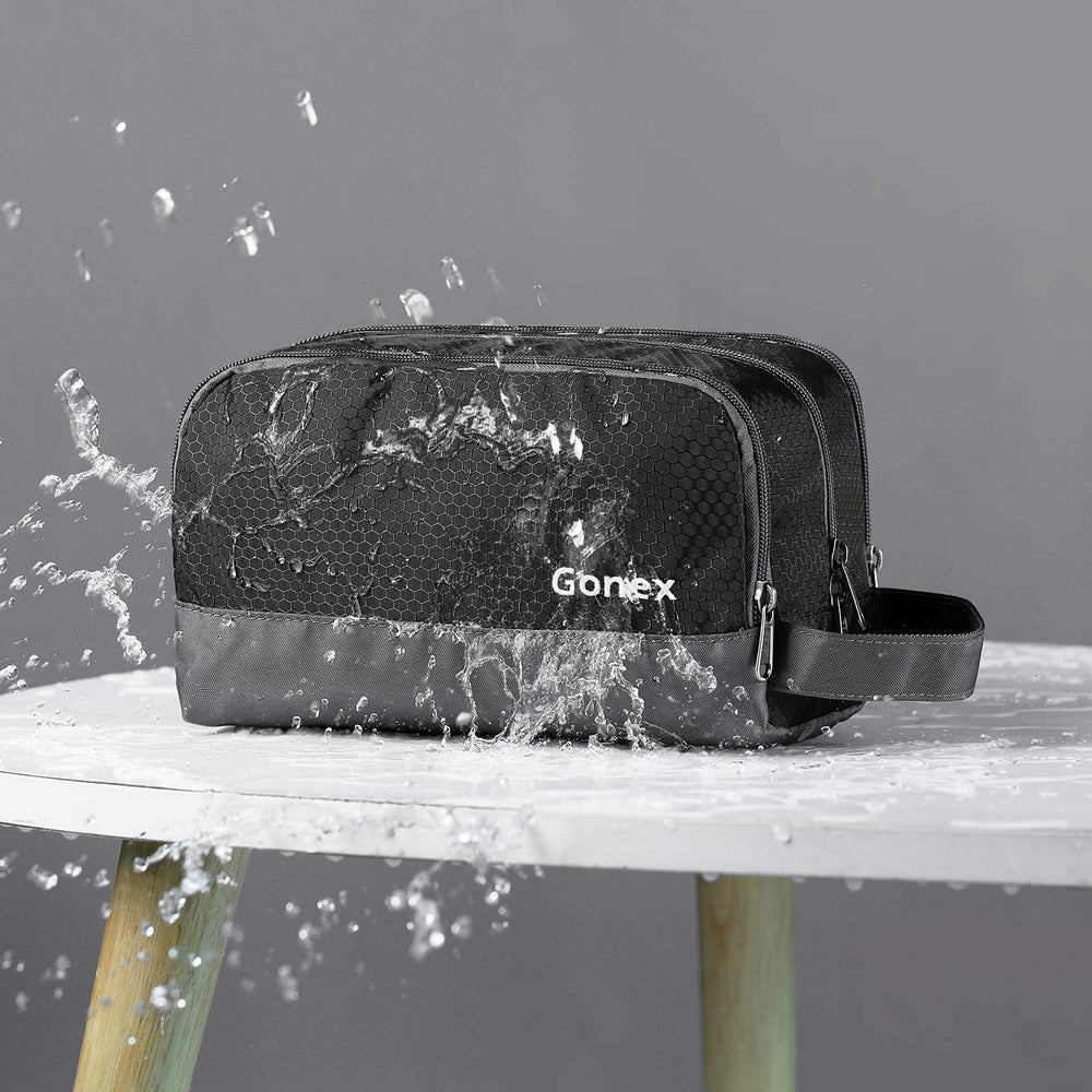Gonex travel bag main-compartment holds larger bottles securely.