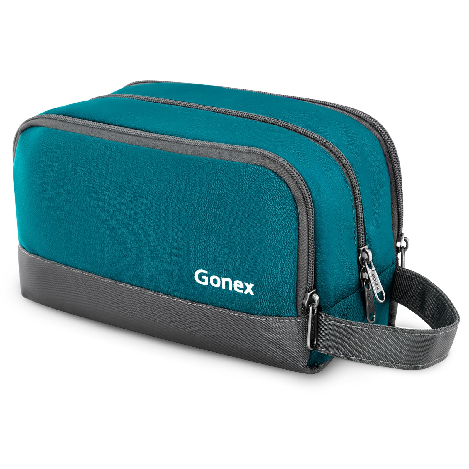 Gonex travel toiletry bag nylon keeps toiletries neatly organized on the go.