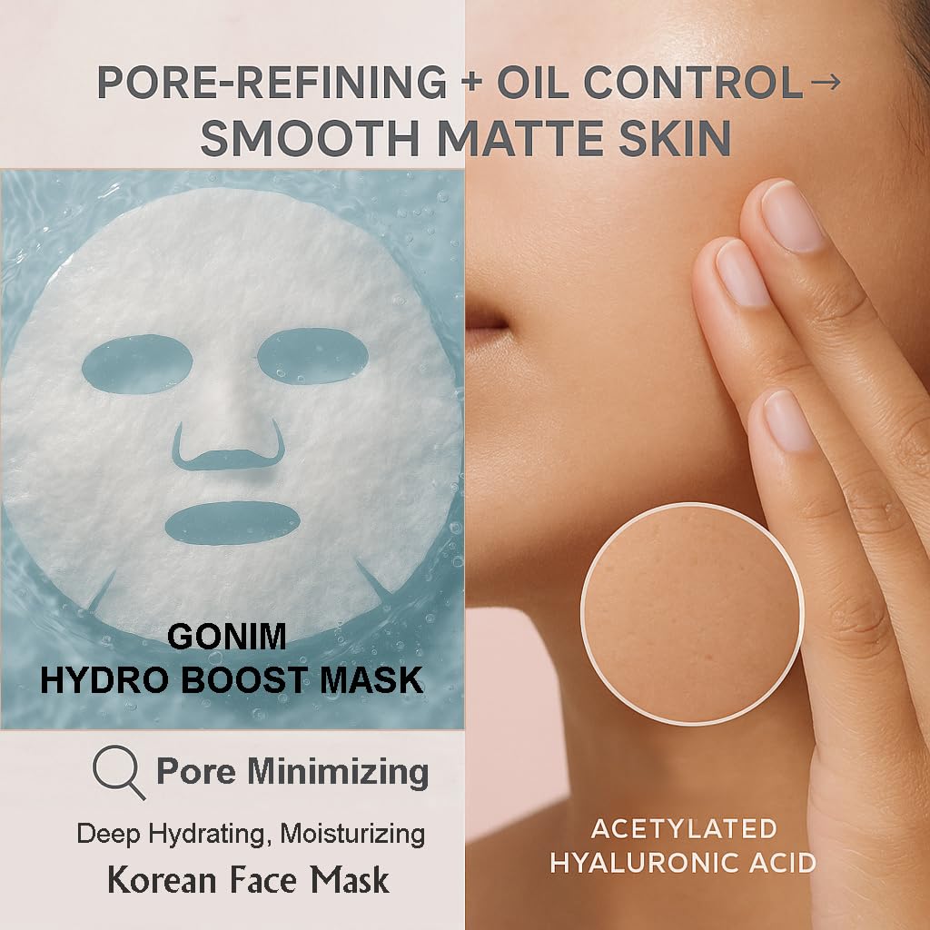 GONIM Face Mask redness-relief demonstrates soothing calm for sensitive skin.