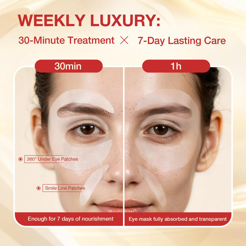GONIM Night-use eye patch application demonstrates overnight care for tired-looking skin