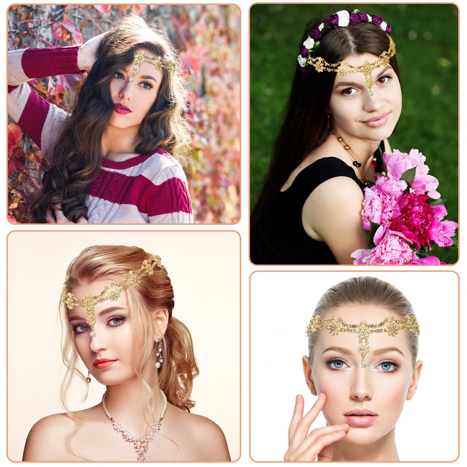 Gonioa head chain worn at weddings and events elevates outfits.