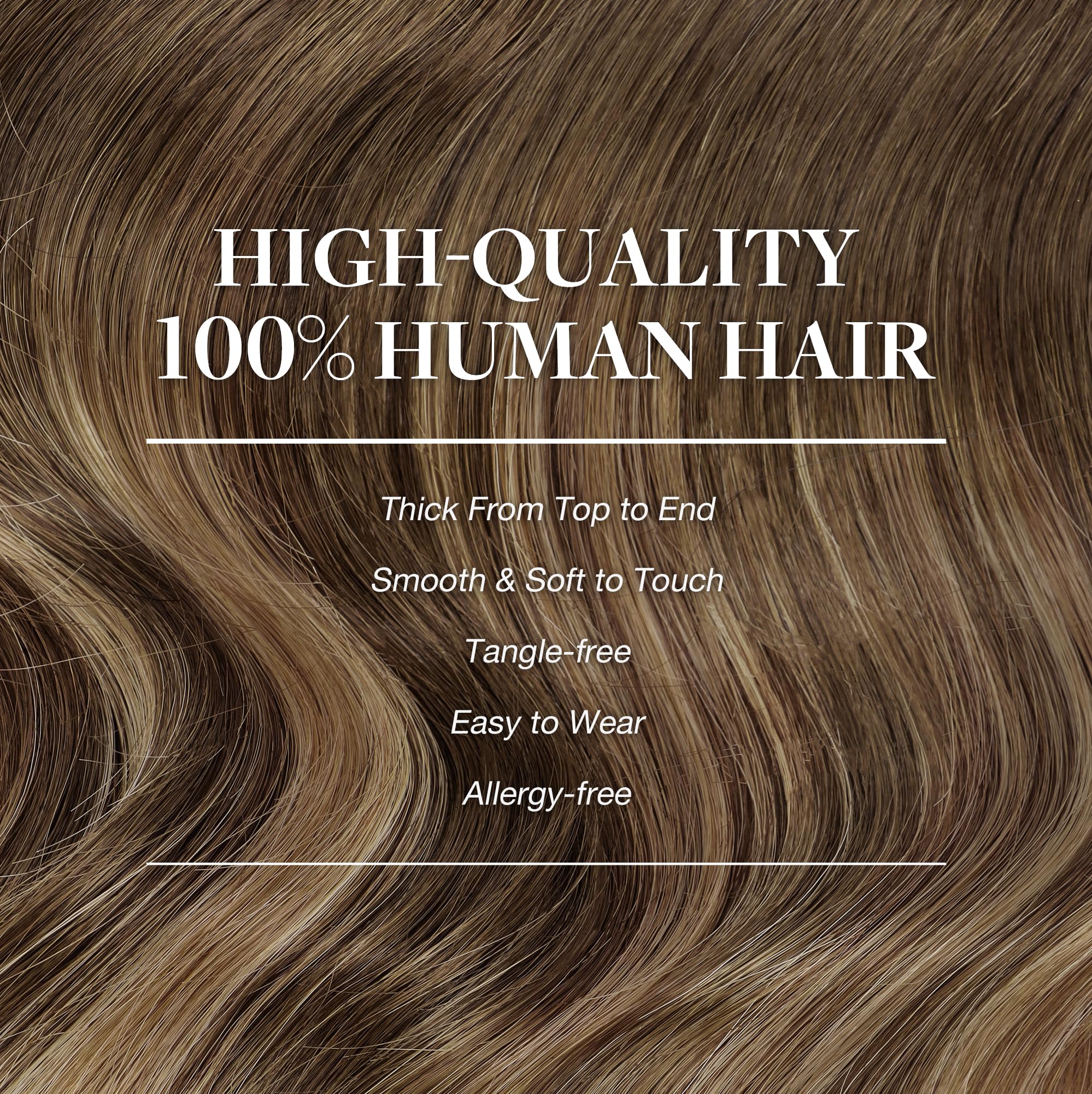 GOO GOO balayage chocolate brown to caramel blonde close-up demonstrates natural shaded highlights.