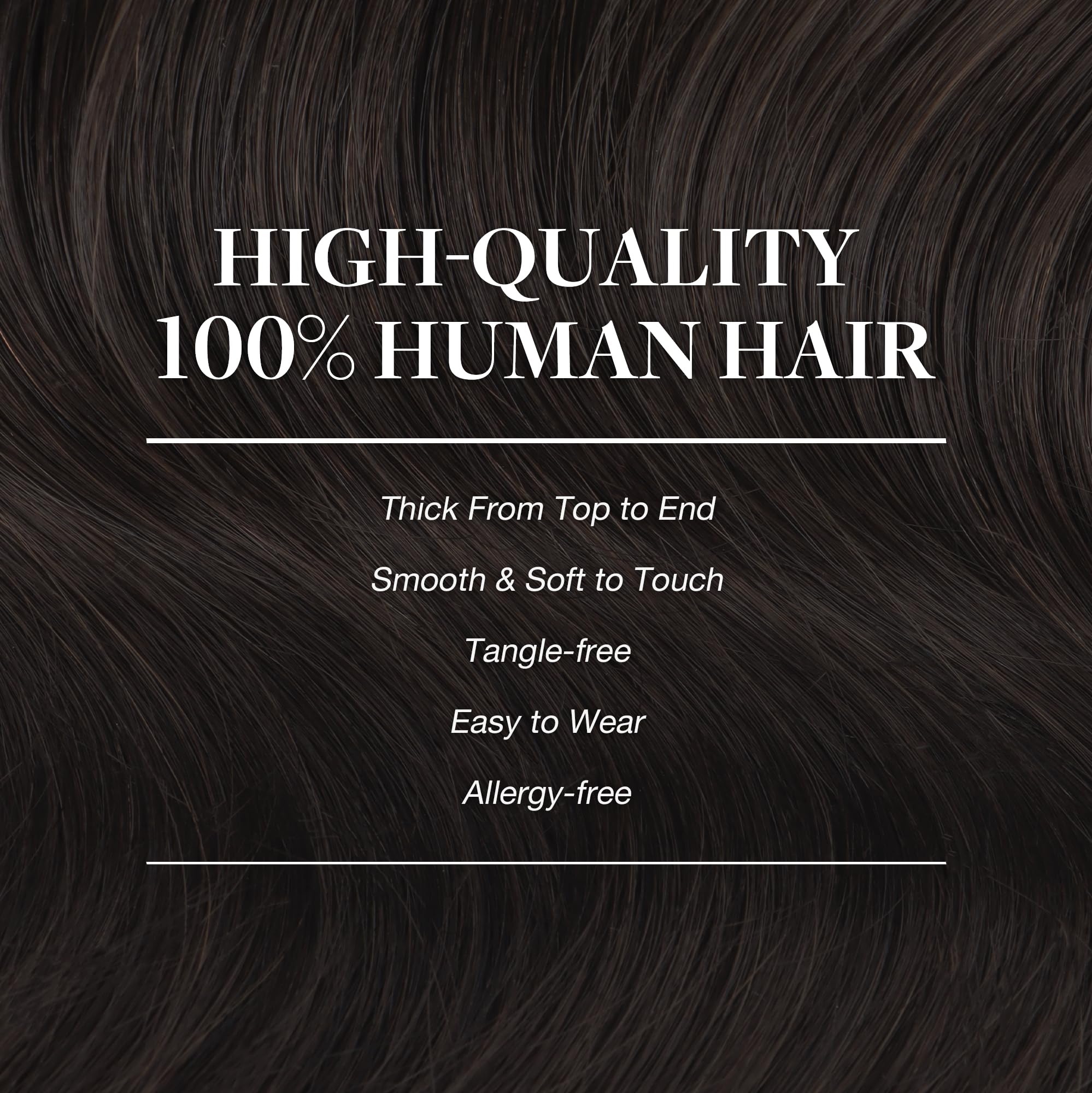 GOO GOO 18-inch length extensions showing natural movement and shine.