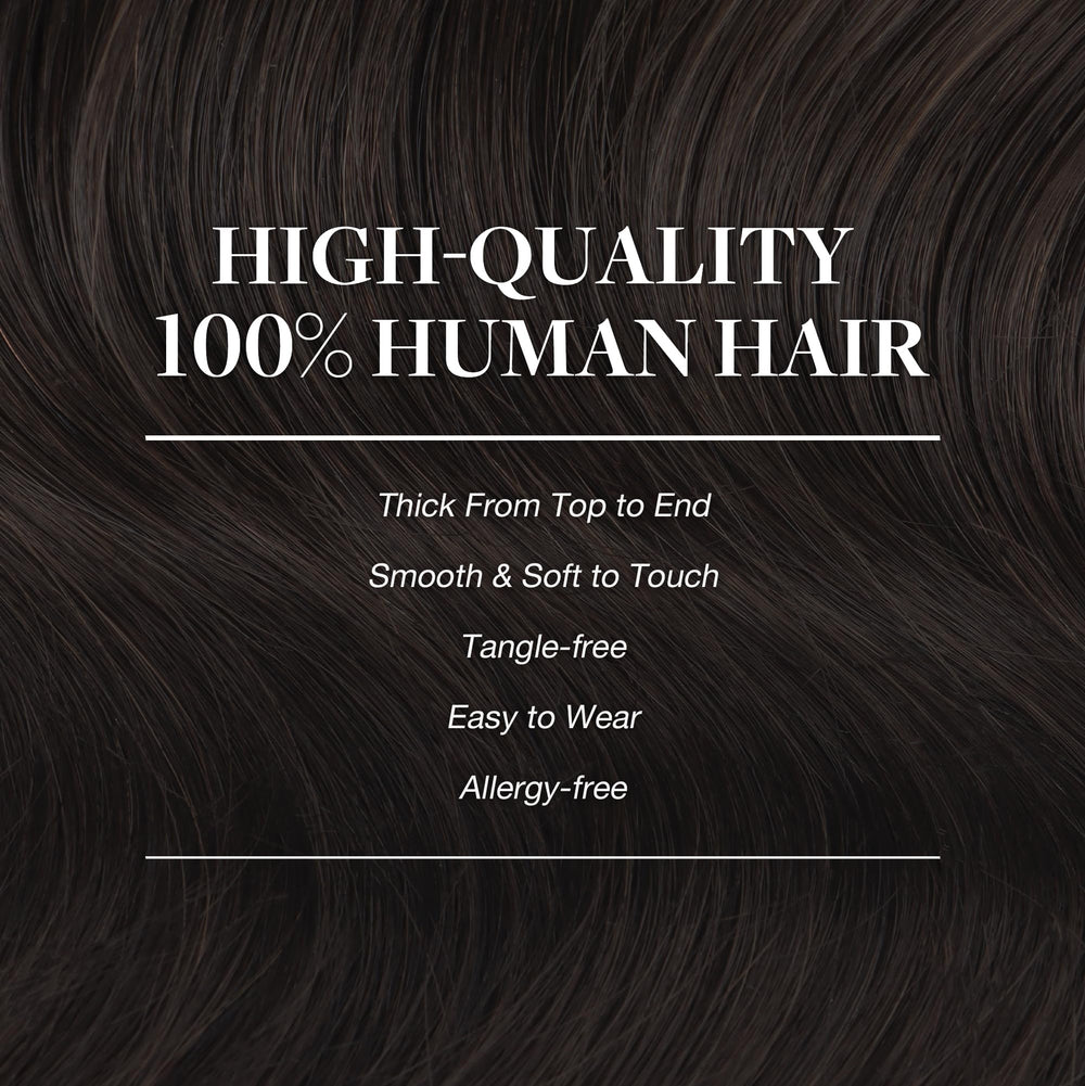 GOO GOO 18-inch length extensions showing natural movement and shine.