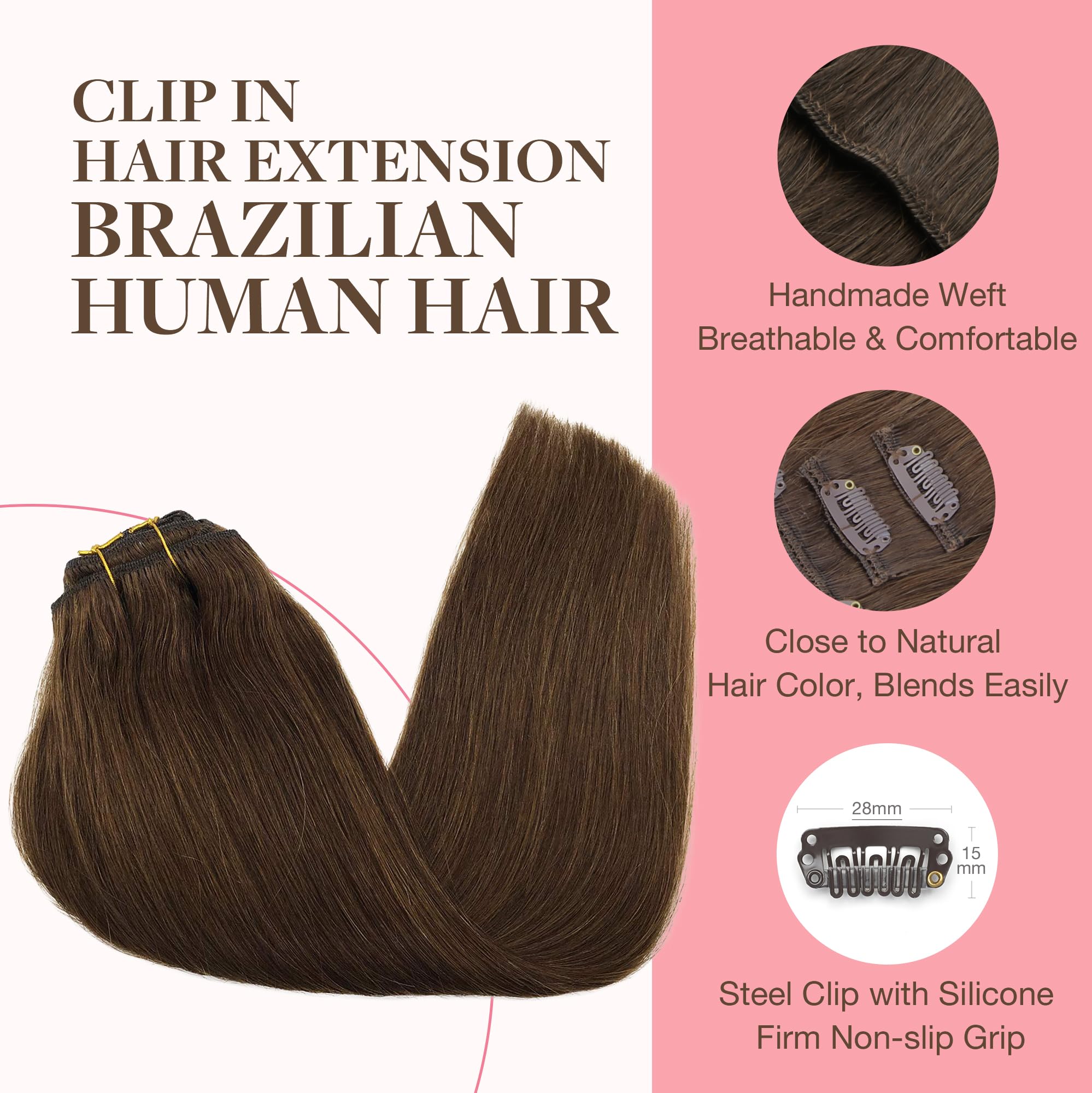 GOO GOO clip-in extensions fast-clip application, secure and comfortable