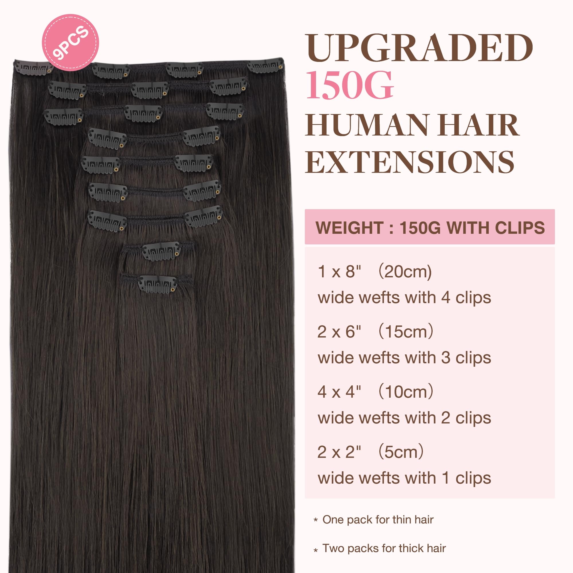 GOO GOO clip-in hair extensions clips closeup highlights silicone-backed invisible fasteners for comfortable wear