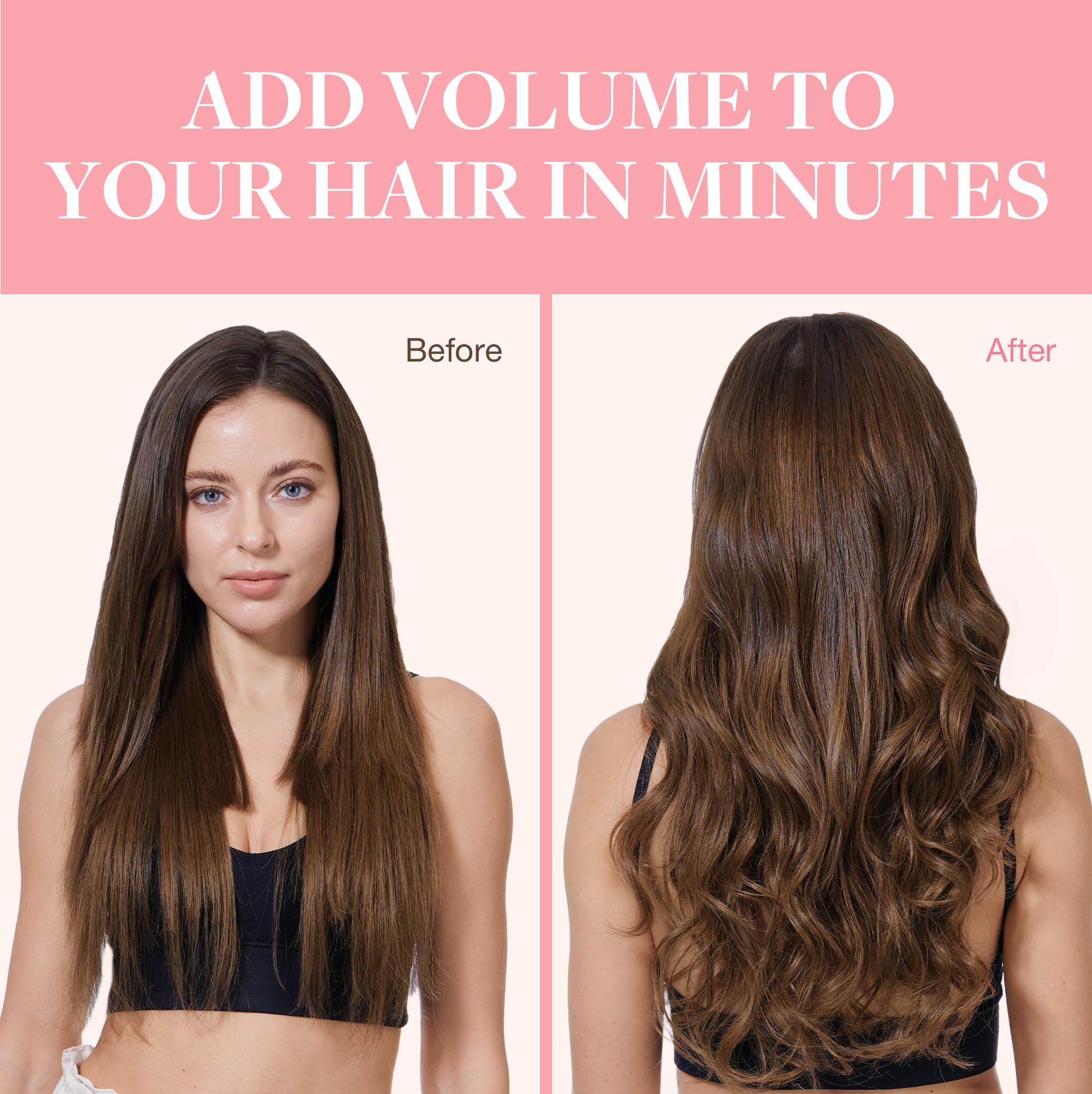 GOO GOO clip-in extensions in-use for everyday styling versatility