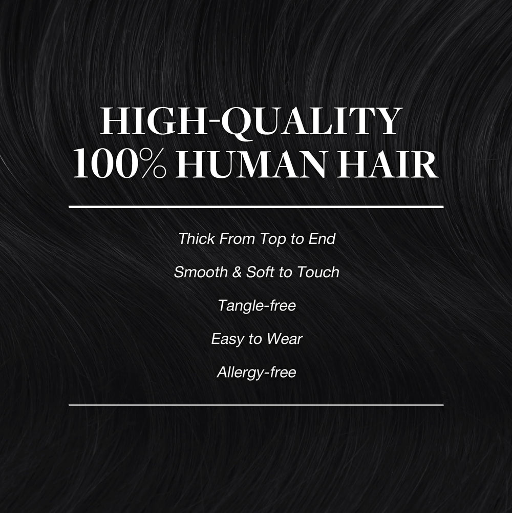 Natural blend jet black GOO GOO clip-ins for seamless integration