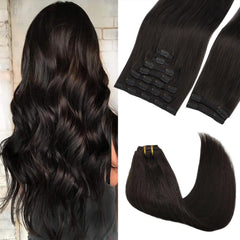 GOO GOO clip-in hair extensions Real Human Hair blend for natural volume
