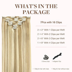 GOO GOO real-human-hair Remy clip-ins for smooth, lustrous everyday styling.