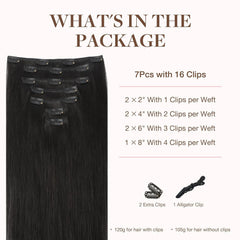 GOO GOO seamless clip-in close-up showing secure clips for comfort
