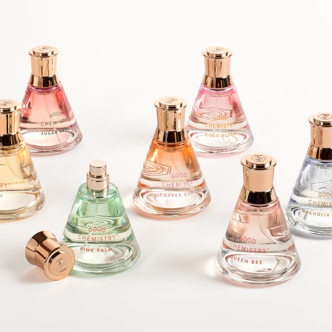 Good Chemistry Coco Blush packaging glass bottle signals sustainable cruelty-free luxury