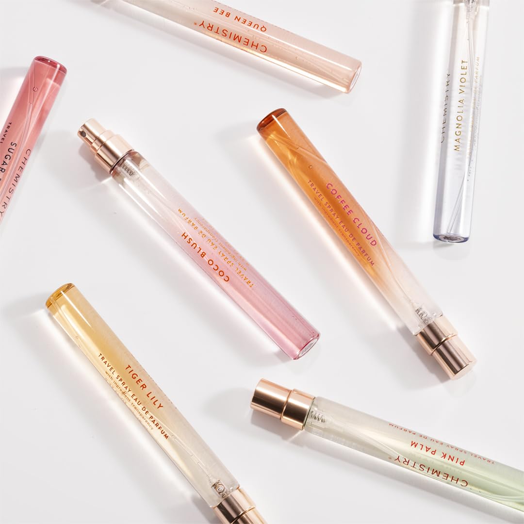 Good Chemistry Queen Bee travel spray gift packaging suggests stylish, ready-to-share present.