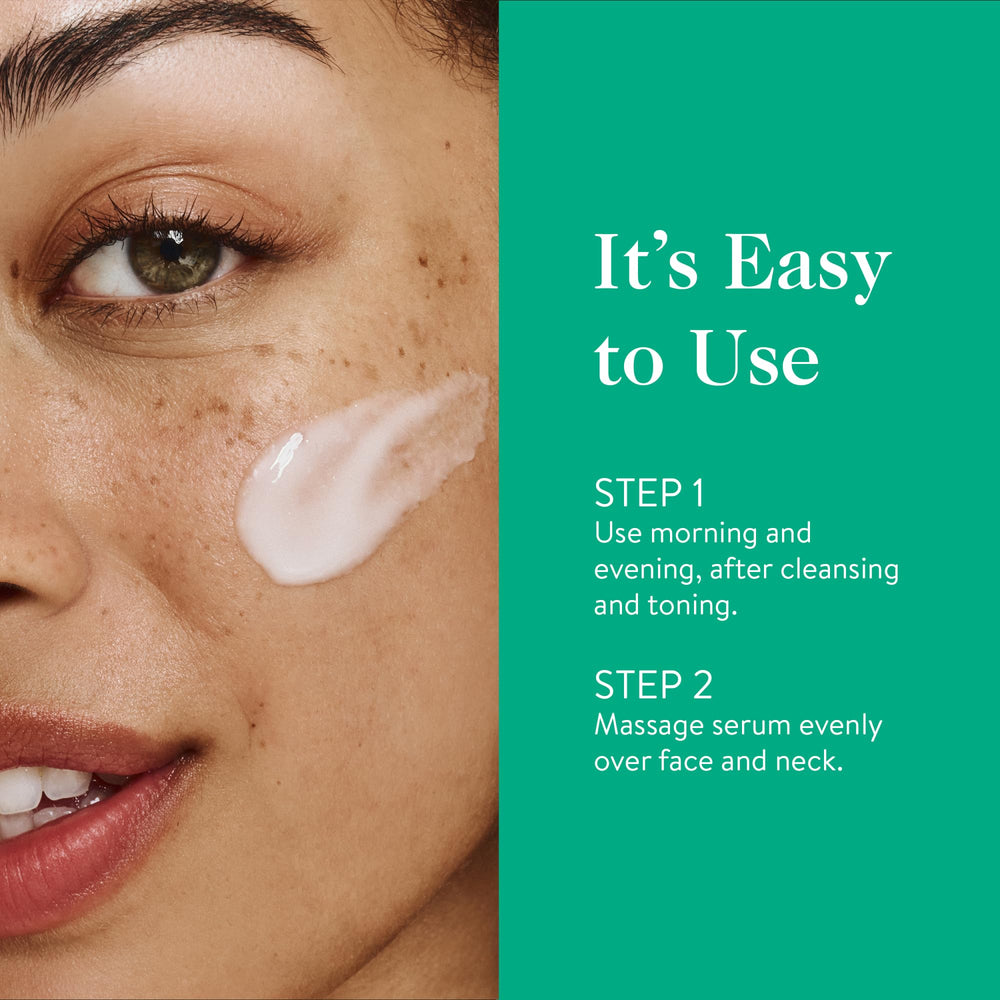 Good Clean Goop Healthy Aging Serum neck application demonstrates spreading without tugging.