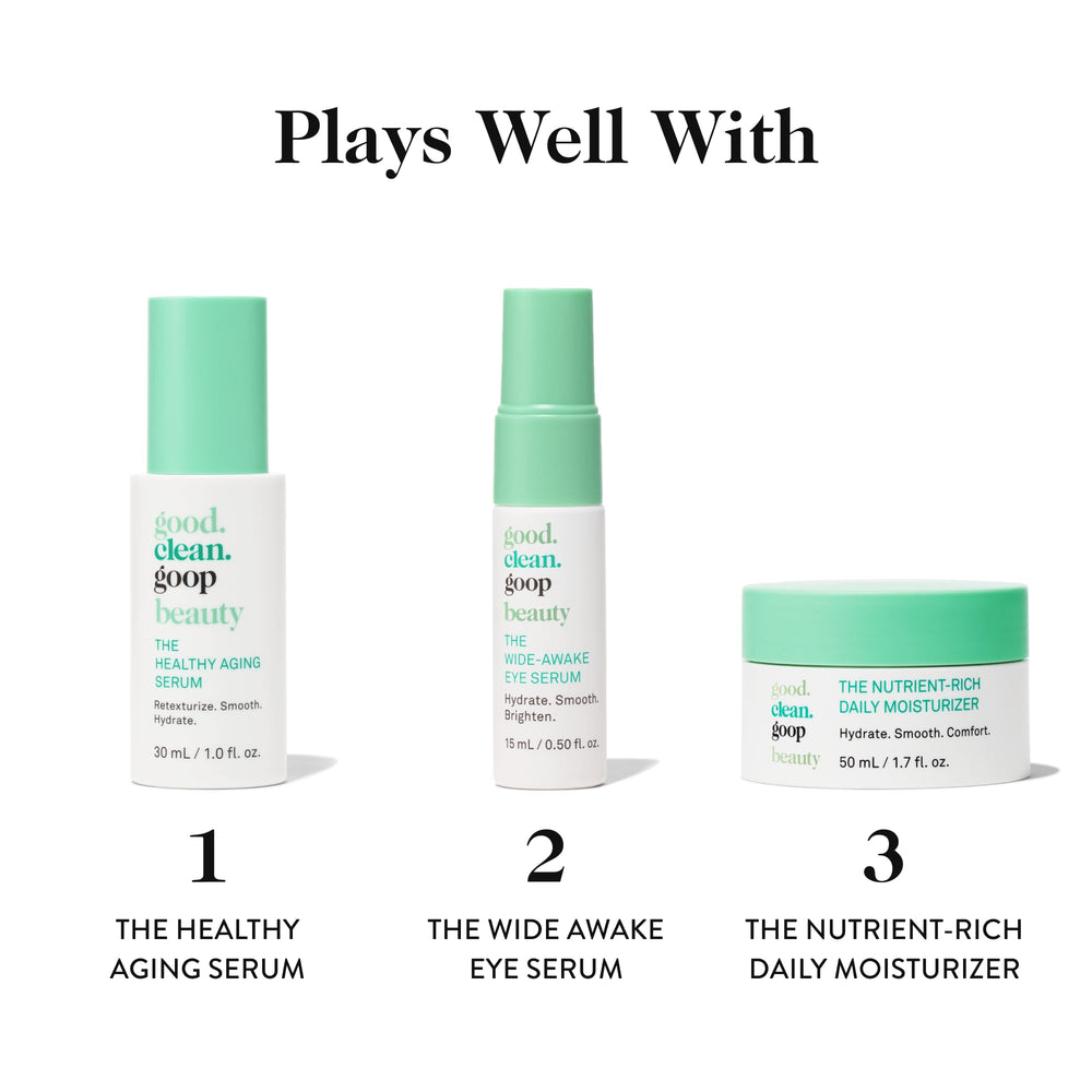 good.clean.goop daily juice cleanser morning and evening use suggested on label.