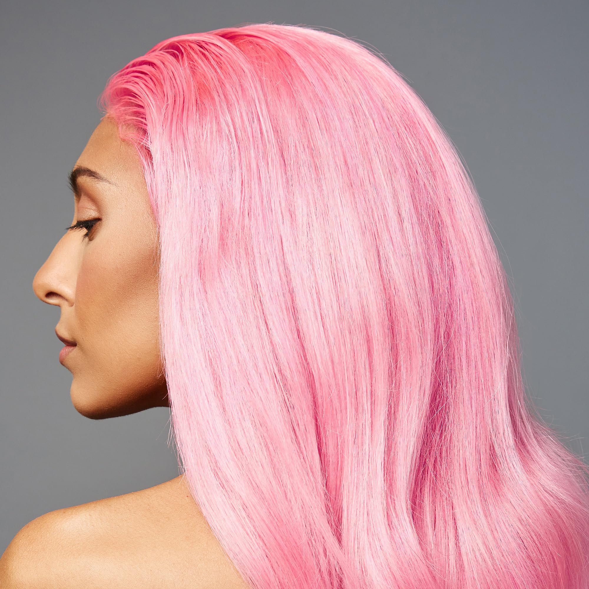 Good Dye Young color application on hair for bold pink transformation