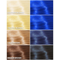 Gloved hands apply Good Dye Young blue dye for even saturation