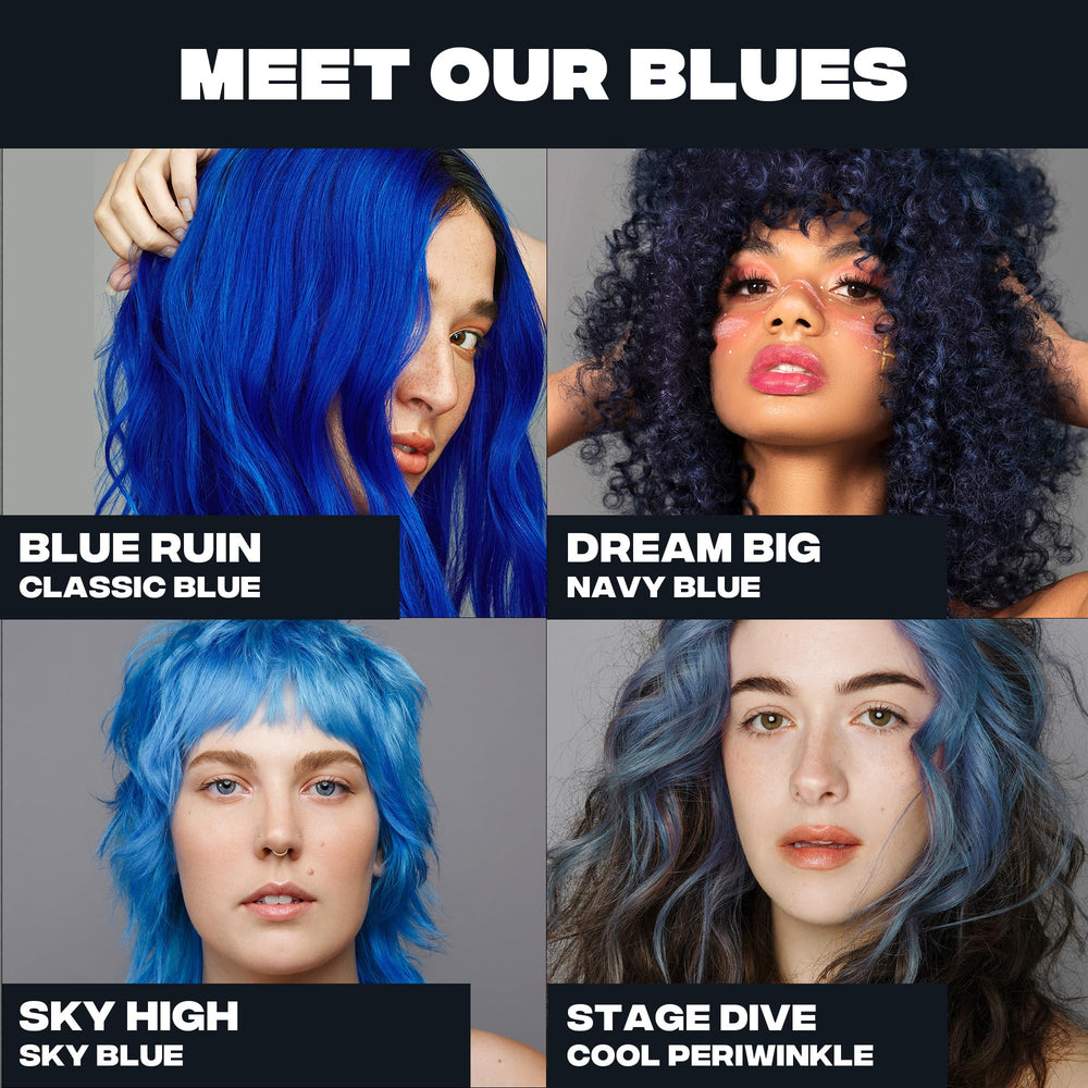Model wearing Good Dye Young Blue Ruin shows vivid color and conditioning