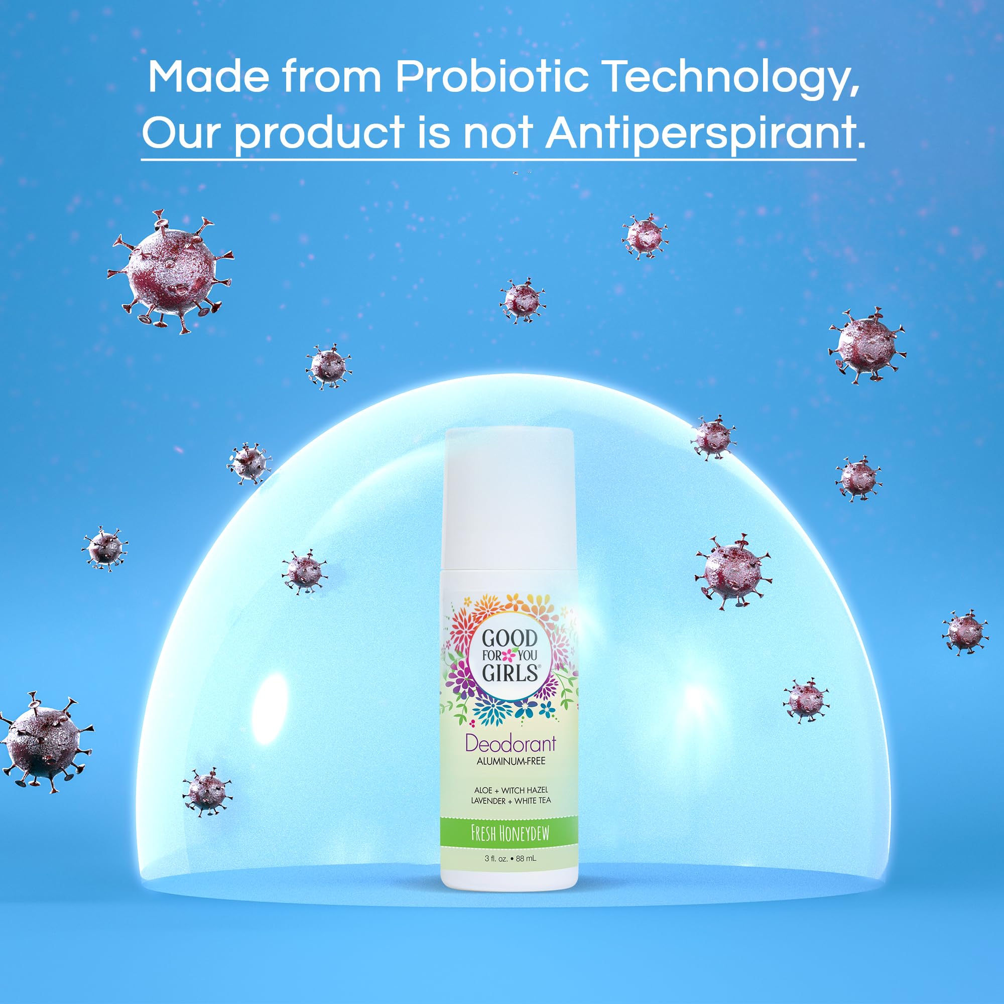 Good For You Girls packaging highlights travel-friendly 3 oz size.