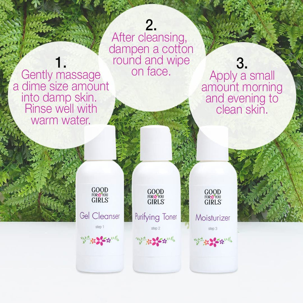 Good For You Girls toner bottle supports skin balancing and prep.