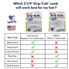 Good Hair Days Grip-Tuth Crystal durable clip close-up highlights quality
