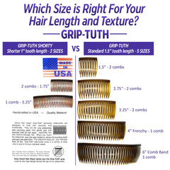 Good Hair Days Grip-Tuth Crystal teeth close-up showing secure hold