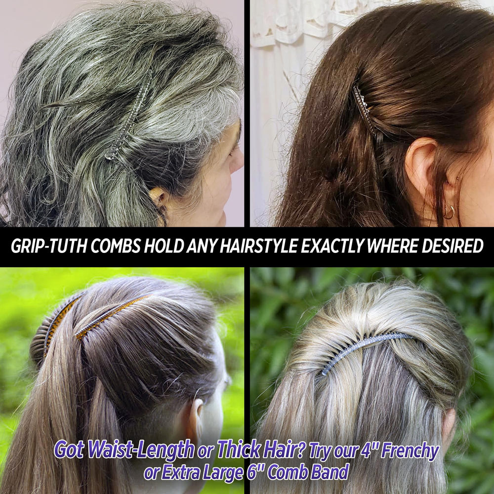 Good Hair Days Grip-Tuth Combs packaged travel-ready for styling on the go.
