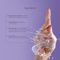 Good Light Moon Glow Milky Toner on cheek highlights soothing toning ritual.