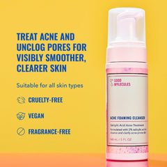 Good Molecules Acne Foaming Cleanser helps clear pores and congestion