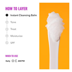 Good Molecules Instant Cleansing Balm removing waterproof makeup without harsh rubbing.